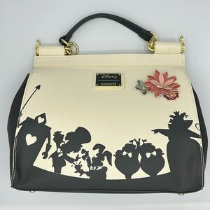 Loungefly Alice in Wonderland Silhouette Cream Handbag
